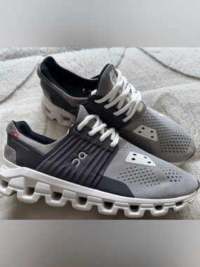 $170 On Running CloudSwift Helion Alloy Eclipse Gray White Running Shoes 10.5